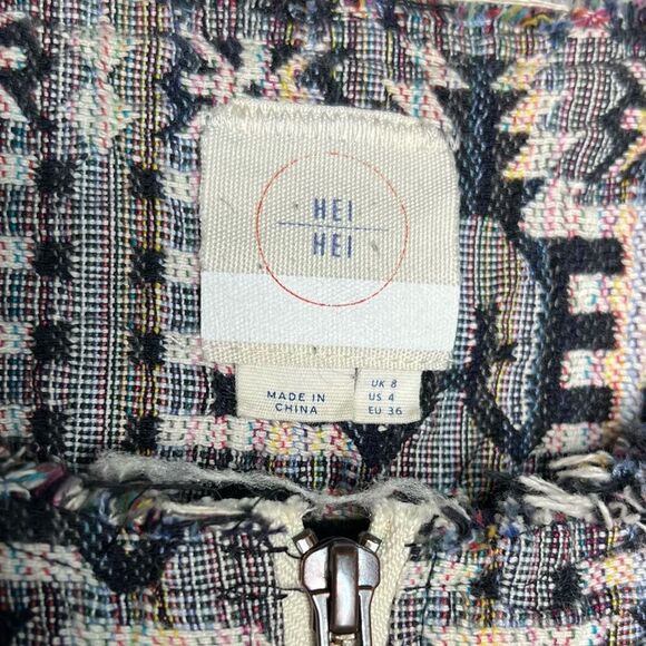 Hei Hei by Anthropologie Tinsley Faifo  Crop Gray Women’s Blazer Jacket Sz 4 - Picture 11 of 12